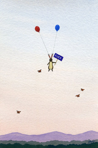 Two Balloons, One Bunny