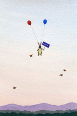 Two Balloons, One Bunny