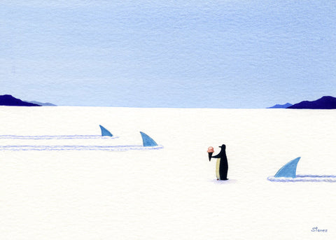 Three Sharks, One Ice Cream