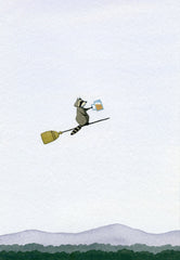 Raccoon, Beer, Broomstick