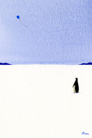 Lost Balloon (left facing, blue balloon)