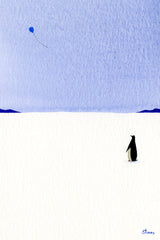 Lost Balloon (left facing, blue balloon)