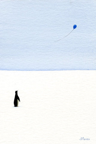 Lost Balloon (blue balloon, right facing)