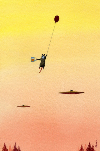 Opossum Rocks a Beer