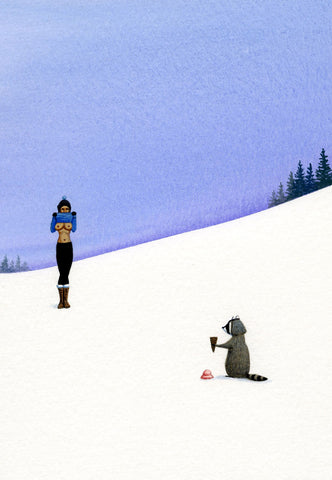 Raccoon Gets Flashed