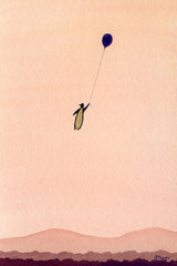 Purple Balloon (pink sky)