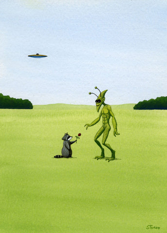 Raccoon Accepts Alien