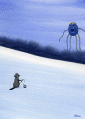 Raccoon Awaits Monster