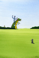 Raccoon Waves at Robot